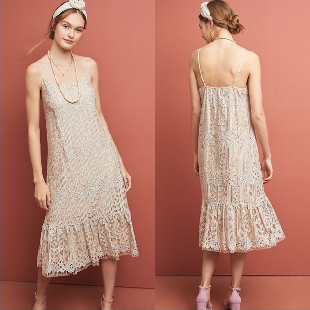 Anthropologie Eri + Ali Twilight Lace Midi Dress